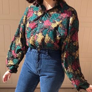 ✨SOLD✨Vintage Multicolored Button Up